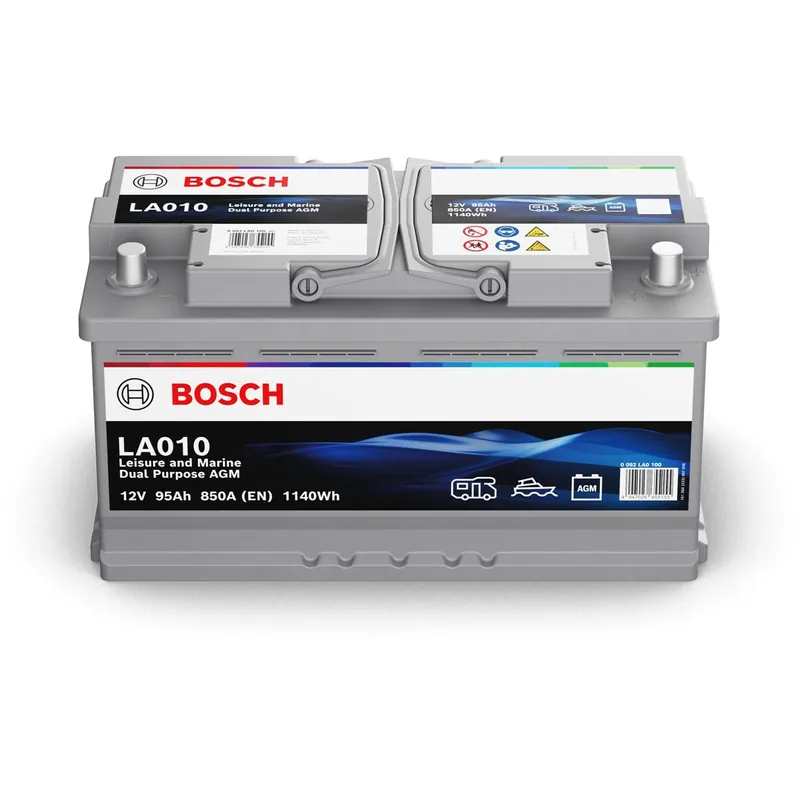 Echt Bosch LA010 Dual AGM Starter-, Versorgungsbatterie 12V 95Ah 850A