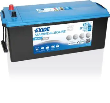 Jetzt Bestellen Exide EP1200 Dual AGM Versorgungsbatterie Starterbatterie 12V 140Ah 1200Wh