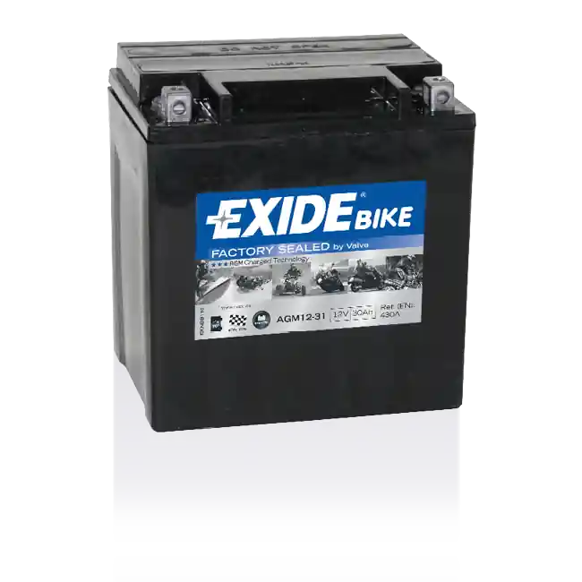 Exide 12-31 AGM Motorradbatterie 12V 30Ah 430A Kracherpreis