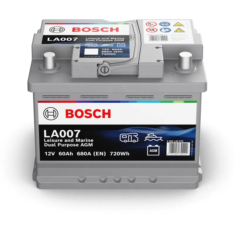 Sofort Bestellen Bosch LA007 Dual AGM Starter-, Versorgungsbatteriebatterie 12V 60Ah 680A