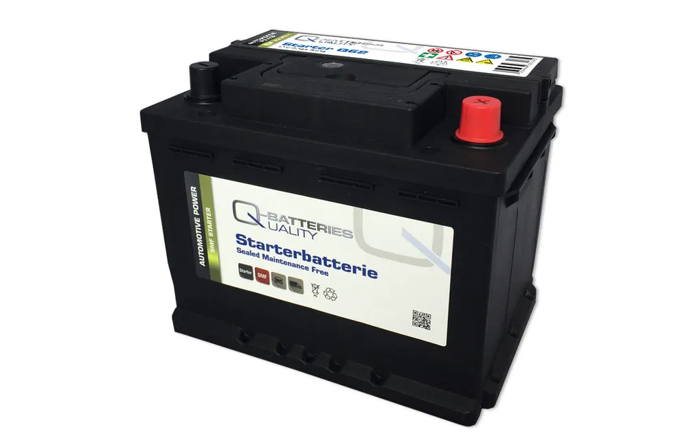Q-Batteries Autobatterie 62Ah 510A Q62, wartungsfrei Nur Heute
