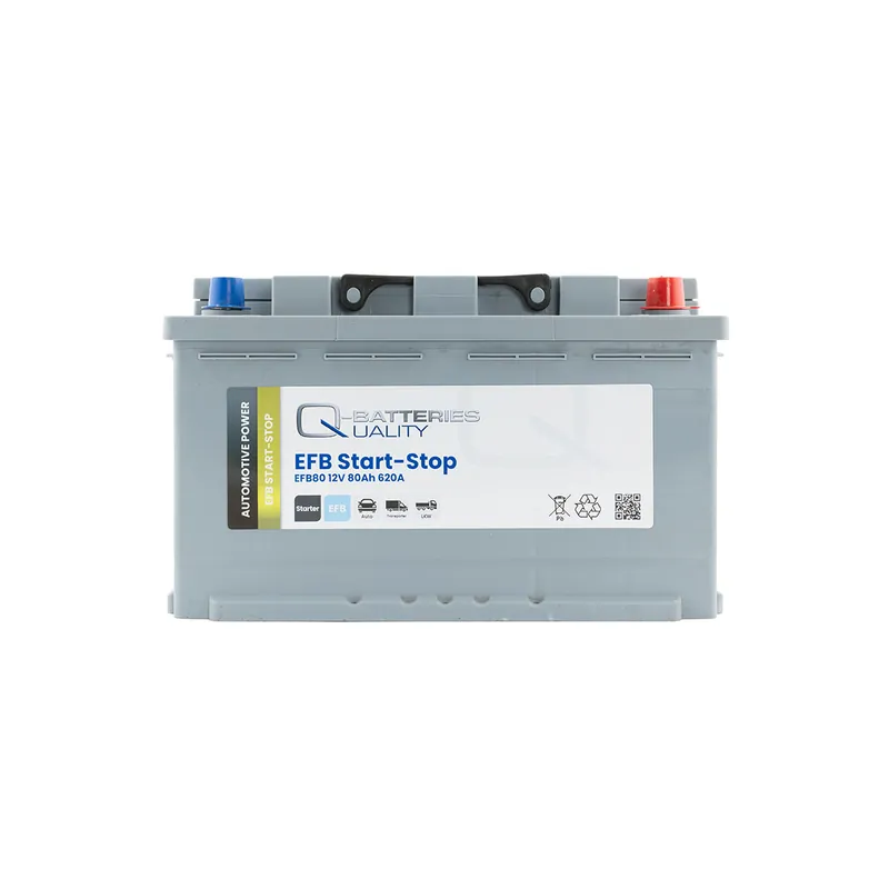 Q-Batteries Start-Stop EFB Autobatterie EFB80 12V 80Ah 620A Saisonangebot