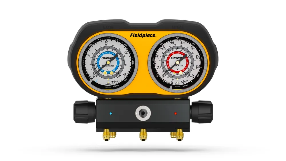 Fieldpiece Analogue Manifold, 3 Port, A2L, Celsius Fieldpiece Analogue Manifold A2L 3-port (R410A / R454B R32 / R22) Abverkauf