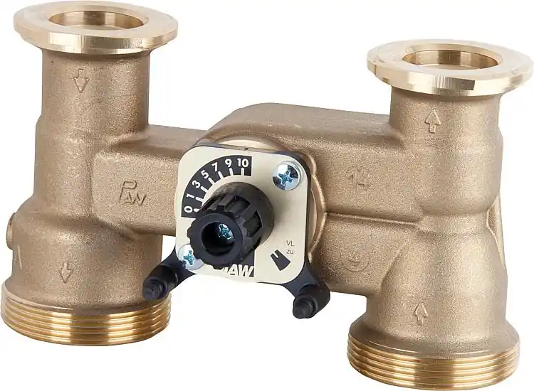 Kracherpreis 3-Wege-Mischer DN32,F11/4"xG2"AG A=125mm, kurze Welle, Rastbolzen