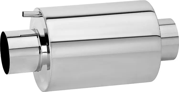 Top-Seller Abgasschalldämpfer Edelstahl Type AGS 330/130, Gesamtl.550mm 130 mm Anschlussstu