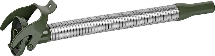 Ausgussstutzen flexibel für Benzin, 20 mm, RAL 6003 Grün Neu