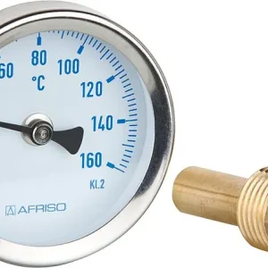 Preisknaller Bimetall-Thermometer Solar BiTh 63 0/160 C 45 mm 1/2" AX Kl. 2 blau