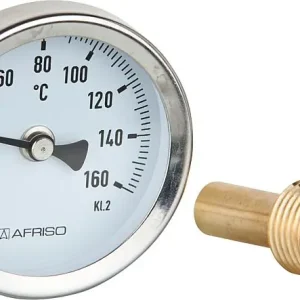 Bimetall-Thermometer Solar BiTh 63 0/160 C 45 mm 1/2" AX Kl. 2 schwarz Heißes Angebot