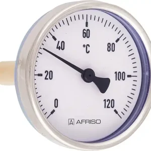 Finale Aktion Bimetall-Zeigerthermometer 0 - 120 C, 1/2", 63 mm, Stahlblechgehäuse