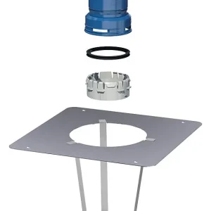 CondensBlue Kaminschachtabdeckung, Edelstahl, flex DN110 + Adapter flex/starr Rabatt