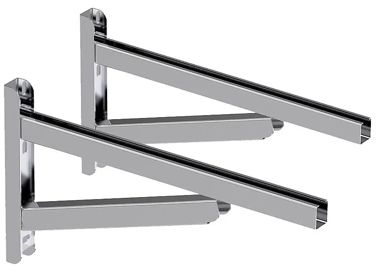 Finale Aktion CondensBlue VA Aussenwand Wandkonsole für T-Stück mit Luftansaugung 620mm