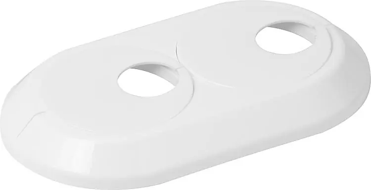 Doppel-Excenterrosette 18mm Kunststoff weiß,verstellbar Top-Seller