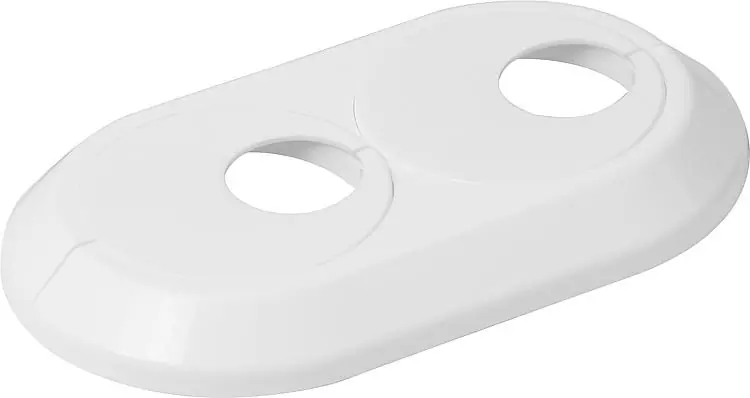 Doppel-Excenterrosette 20mm Kunststoff weiß,verstellbar Top-Seller