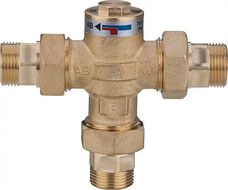 Easyflow Wood 746 Rücklaufanhebeventil 45 C mit Verschraubung DN20 (3/4")AG Online Kaufen