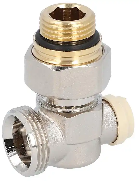 Einzelkugelhahn Eckform 1/2"AG Rohranschluß 3/4" Finale Aktion