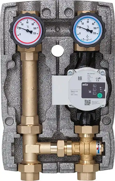 Festbrennstoff-Ladeset Easyflow, DN25 (1") 60°C mit Pumpe Grundfos UPM3S AUTO 25-60 Beliebt