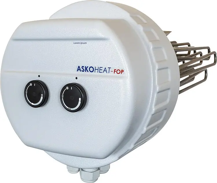 Flanschheizkörper Typ AHFOR-BI-OP, 18,0kW, 400V, stufenlos, Ø 240mm Geprüft