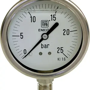 GLyzerin-Manometer Chemie 63 mm G 1/4" A, Radial 0-1,6bar Preisreduziert