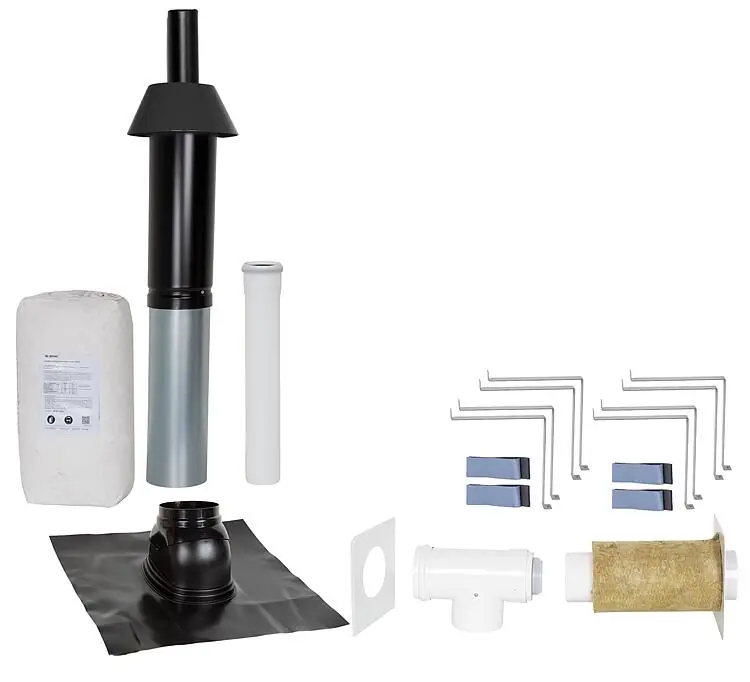 Grundpaket Porifix, Schrägdach 35° - 55°, DN 60/100 schwarz, 0,4m Angebot