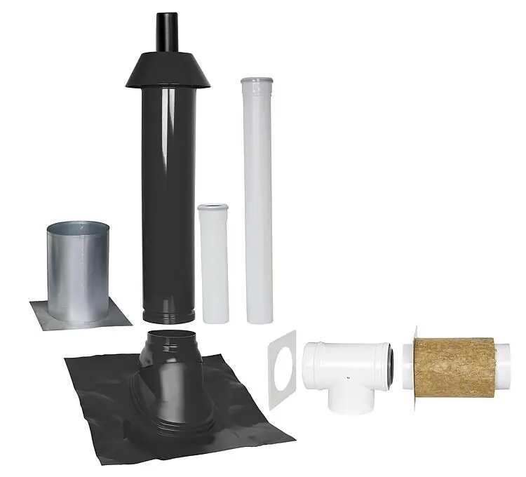 Saisonangebot Grundpaket Unifix 165, Schrägdach, 25° - 45°, DN 80/125 schwarz,1,0m