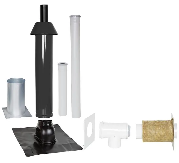 Grundpaket Unifix 165, Schrägdach, 35 - 55°, DN 80/125 schwarz,1,0m Günstig