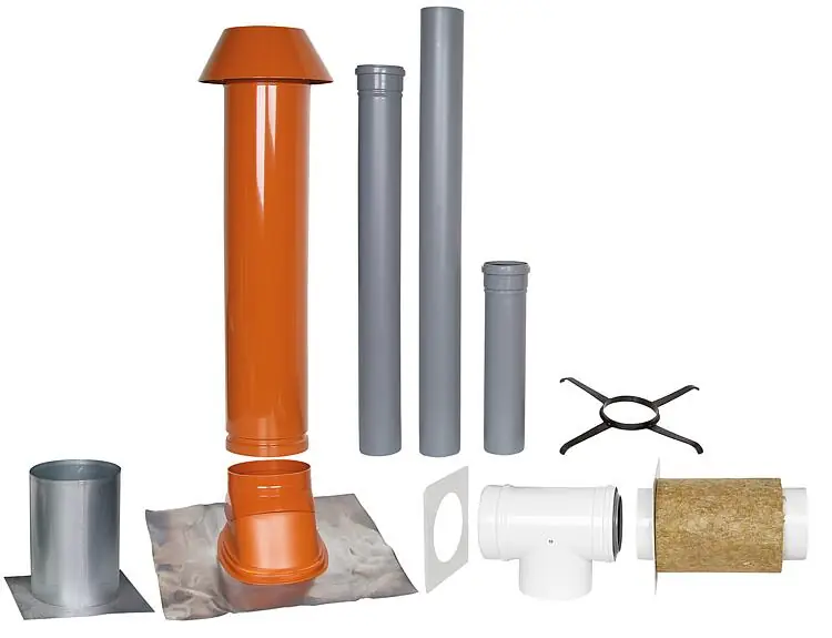 Grundpaket Unifix 210, Schrägdach, 25° - 45°, DN 110/150 rot,1,0m Mega-Angebot