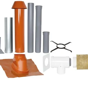 Top-Seller Grundpaket Unifix 210, Schrägdach, 5° - 25°, DN 110/150 rot,1,0m