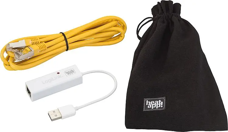 heatapp Installationskit 1xLAN-USB-Adapter, Patchkabel, Transportbeutel Sale