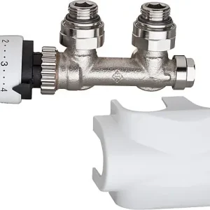 Heimeier Multilux Ventilset Durchgang, inkl.Designline Verkleidung+Thermostakopf Markenprodukt