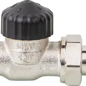 Markenware Heimeier Thermostatventil Rotguß vernickelt R 1"Durchgang