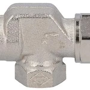 Günstig Heimeier Thermostatventil V-exact II Rotguß vernickelt R 1/2"Axialform