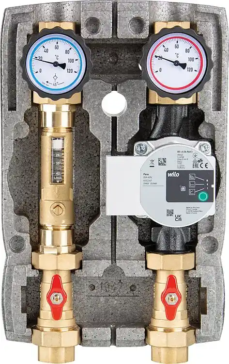 Sonderaktion Heizkreisset Easyflow DN25 (1"), ungemischt mit Durchflussmesser, Wilo Para 25/6 SC