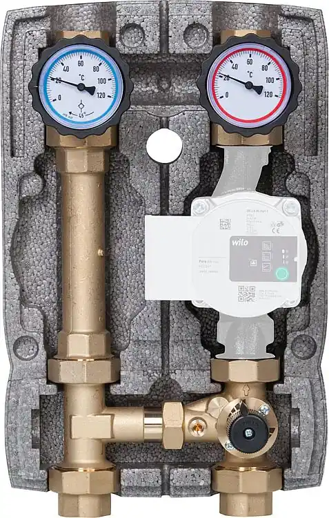 Heizkreisset Easyflow DN25 R1" mit Isolierung 3-Wege- Mischer Top-Preis