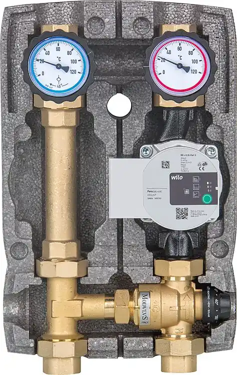 Heizkreisset Easyflow DN25(1") Festwertmischer 20-45 C, Wilo Para 25/6 Markenware