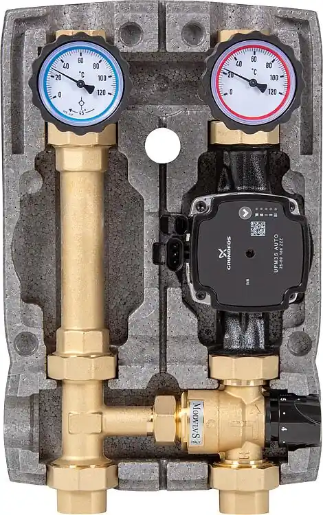 Heizkreisset Easyflow DN25(1")Konstantwert-Regelkreis thermisch 35-60°C, Pumpe Grundfos UPM3S AUTO 25-60 Schnäppchen