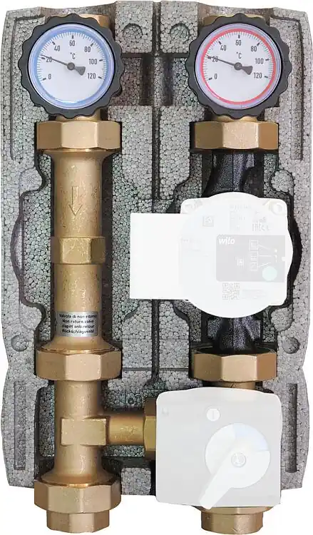 Heizkreisset Easyflow DN32 (11/4") mit Dreiwegemischer, ohne Pumpe, ohne Mischer Markenware