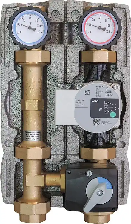 Finale Aktion Heizkreisset Easyflow DN32 (11/4"), Dreiwegemischer, Mischermotor, Pumpe Wilo Pa