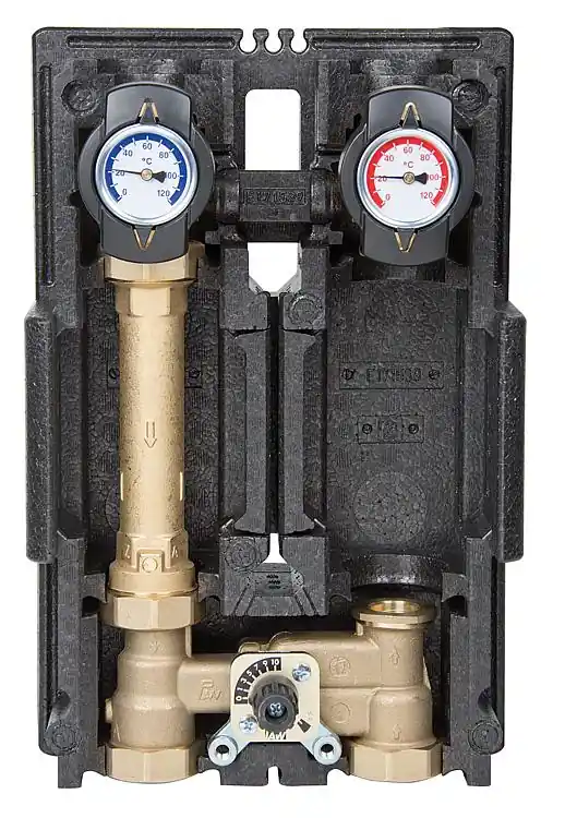 Billig Heizkreisset K32 Heat Bloc DN 25(1") mit 3-Wegemischer ohne Pumpe