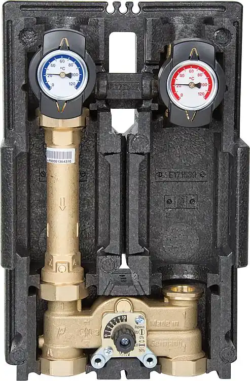 Heizkreisset K34 Heat Bloc DN25(1"), 3-Wege-Mischer, Bypass 0-50%, ohne Pumpe Preis Gesenkt