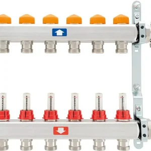 Heizkreisverteiler itap 918 CB Eclipse, DN25 (1") Edelstahl, 10 Heizkreise, mit Durchflussmesser Top-Seller