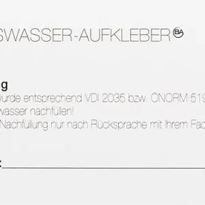 Hinweisplakette Heizungswasser, 100 x 50 mm, 25 Stück Direkt Vom Hersteller