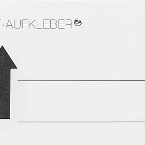 Letzte Chance Hinweisplakette Vorlauf, 100 x 50 mm, 25 Stück