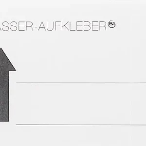 Finale Aktion Hinweisplakette Warmwasser, 100 x 50 mm, 25 Stück
