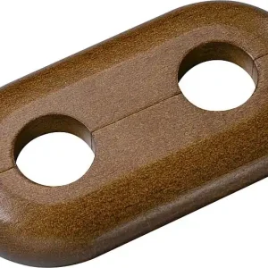 Abverkauf Holz-Doppelrosette Typ Schwarzwald Buche dunkel - 15 mm