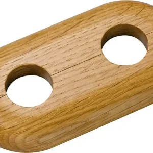 Holz-Doppelrosette Typ Schwarzwald Eiche - 15 mm Neu