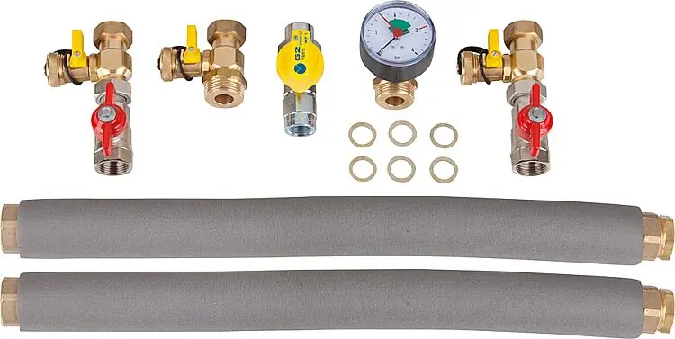 Abverkauf Hydraulik-Anschlussset KRB, Ausführung gerade, für Unterstellspeicher