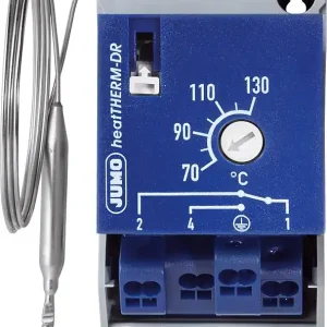 Jumo Thermostat (STB) für Hutschienenmontage TH35 Typ 603070/0070, 70..130 C Abverkauf