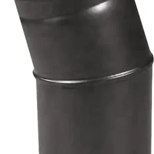 Kaminofen Zubehör Pellet-Rohr 45 , 100mm, Schwarz emailliert Versand Am Gleichen Tag