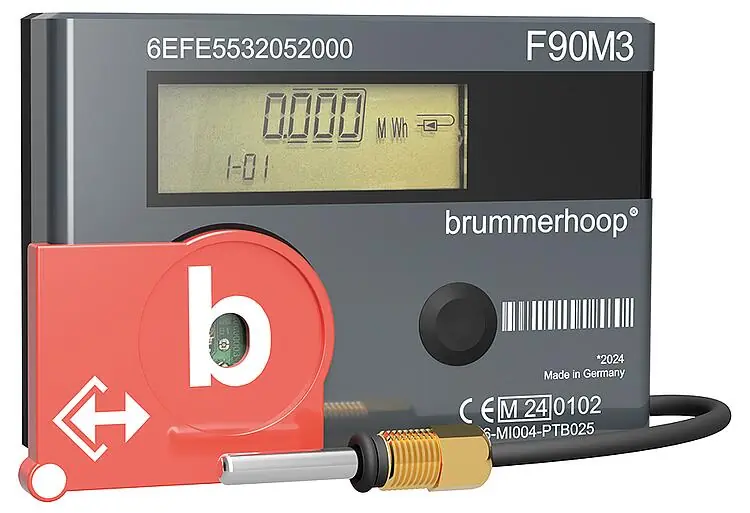 Neue Ware Kapsel-Austauschwärmezähler F90M3 Allmess kompatibel, M77x1,5 Durchfluss 0,6m /h