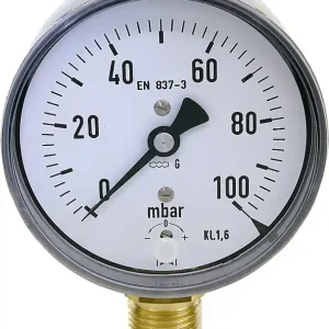 Sofort Bestellen Kapselfedermanometer KP 80.1 0-25 mbar,DN15 (1/2"), 80 mm
